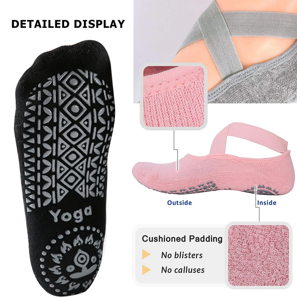 1Pair Yoga Socks for Women Non - Pilate Yoga Workout 评论和价格