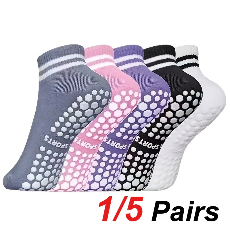 1/5 Pair Women's Silicone Anti - Medias Para Pilates Y Yoga 评论和价格