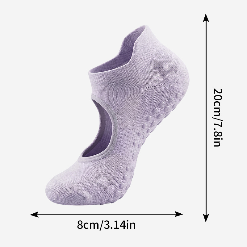 2/12PC Backless Non-slip Fitne - Medias Para Pilates Y Yoga 评论和价格