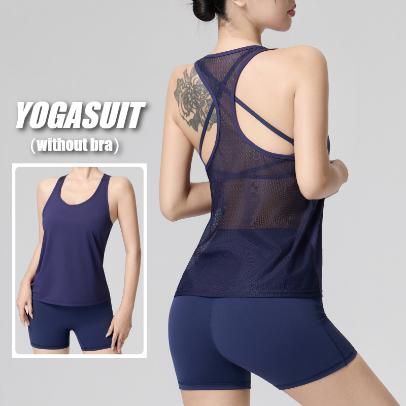 2pcs Loose Mesh Back Vest High - Pilates & Yoga Vida 评论和价格