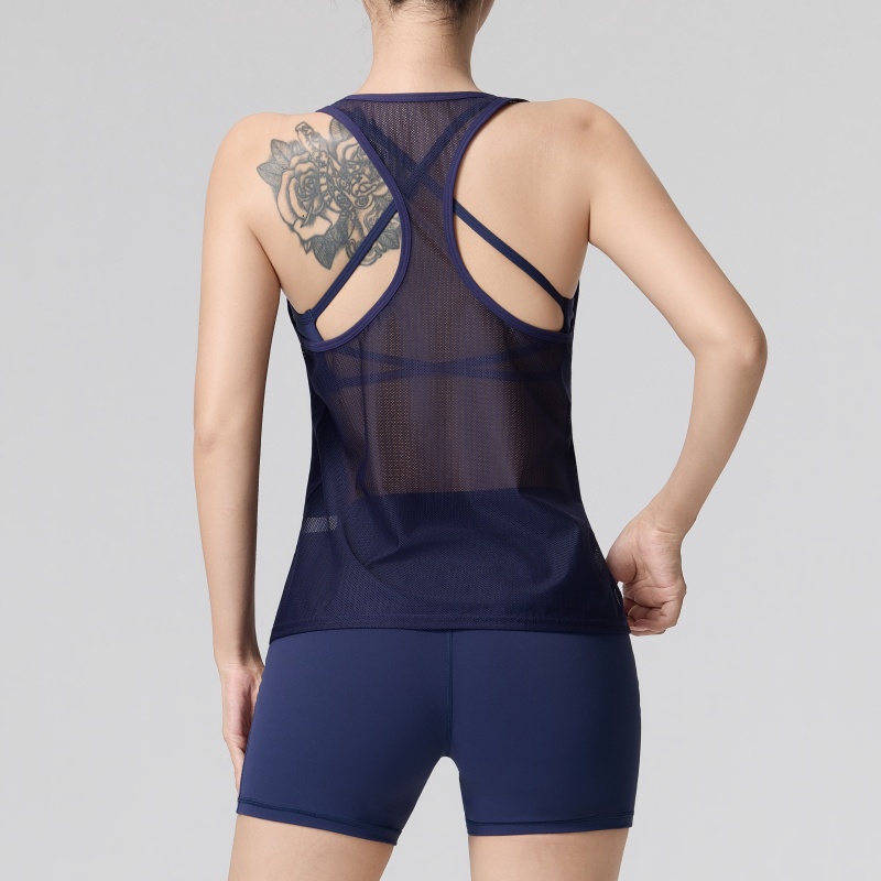 2pcs Loose Mesh Back Vest High - Pilates & Yoga Vida 评论和价格